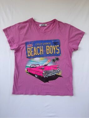 Letluv Beach Boys California Dreamin’ Pink Graphic Tee Small